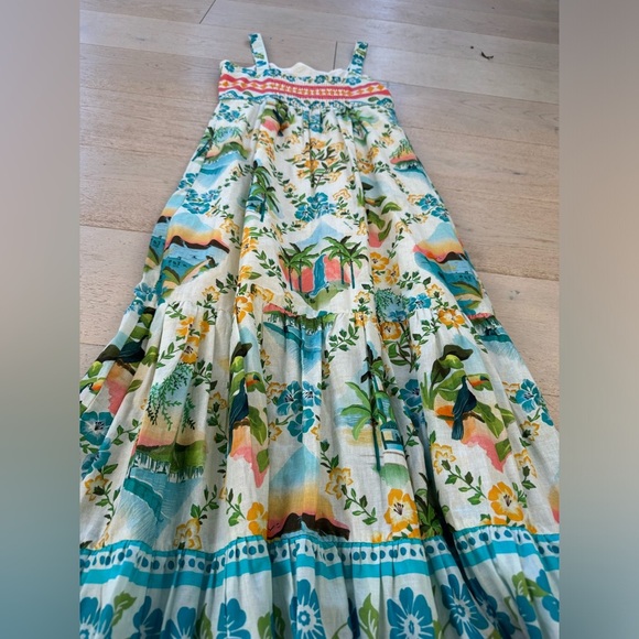 Farm Rio x Anthropologie toucan printed maxi dress  size small - Picture 3 of 10